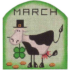 Rebecca Wood Designs Moo Clover March Needlepoint Canvas