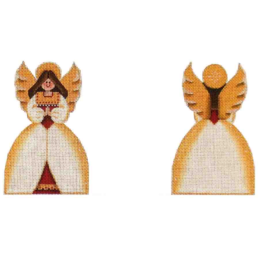 Rebecca Wood Designs Mini Tree Topper Angel Needlepoint Canvas