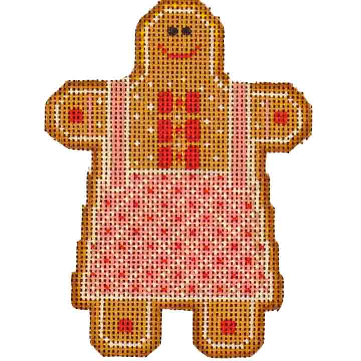 Rebecca Wood Designs Pink Ginger Girl Needlepoint Canvas