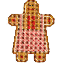 Rebecca Wood Designs Pink Ginger Girl Needlepoint Canvas