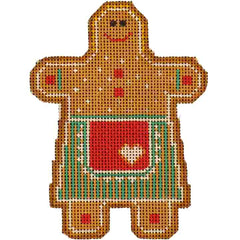 Rebecca Wood Designs Green Ginger Girl Needlepoint Canvas