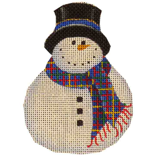 Rebecca Wood Designs Black Hat Snowman Needlepoint Canvas