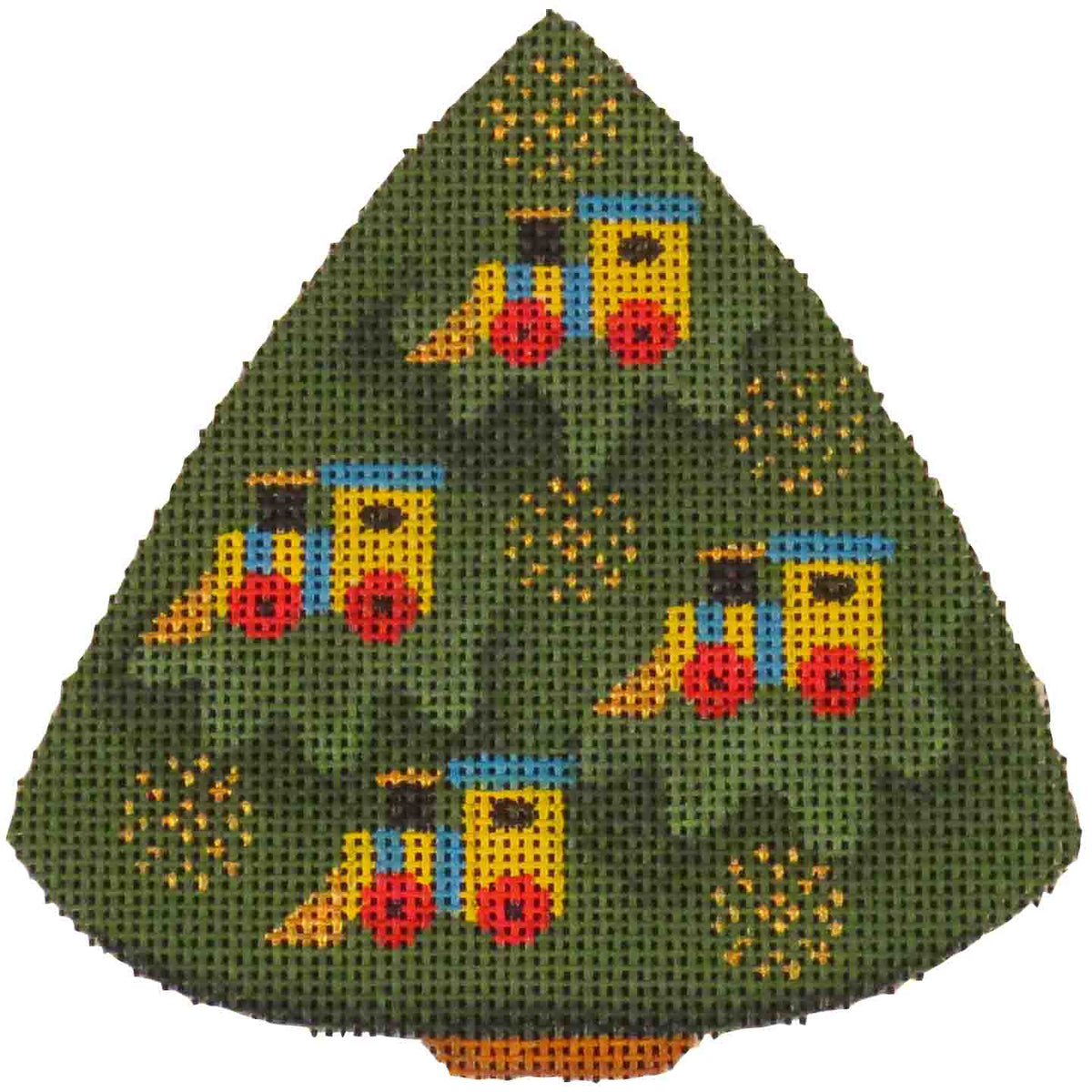 Rebecca Wood Designs Choo Choo Train Tree Needlepoint Canvas