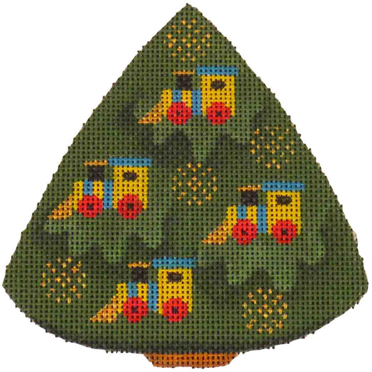 Rebecca Wood Designs Choo Choo Train Tree Needlepoint Canvas