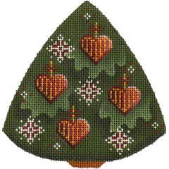 Rebecca Wood Designs Hearts Tree Needlepoint Canvas