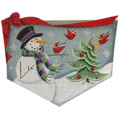 Rebecca Wood Designs Snowman Cardinal Needlepoint Canvas - 13M