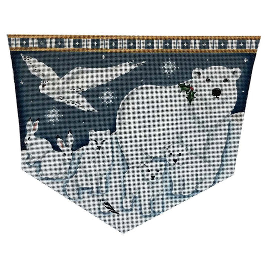 Rebecca Wood Designs Arctic Animala Needlepoint Canvas - 13M