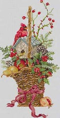 The Meredith Collection Treglown Designs Winter Basket Needlepoint Canvas