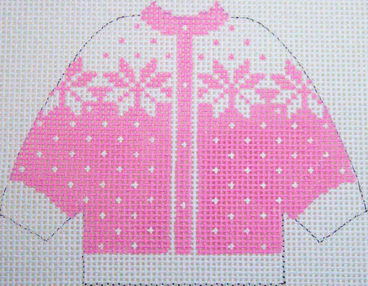 KCN Designers Pearl Buttons Cardigan Needlepoint Canvas