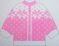 KCN Designers Pearl Buttons Cardigan Needlepoint Canvas