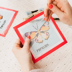 Cotton Clara Craft Kits & Supplies - Butterfly Needlepoint Kit - Beginner Craft Kit