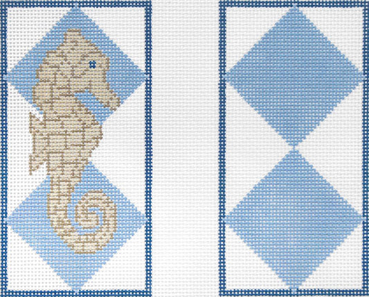 J. Child Designs Seahorse Eyeglass Case Needlepoint Canvas