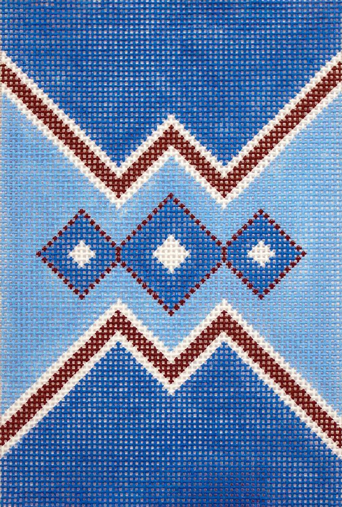 Lee's Needle Arts Blue Abstract Needlepoint Canvas