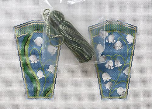 Whimsy and Grace Lily of the Valley Scissor Case Needlepoint Canvas