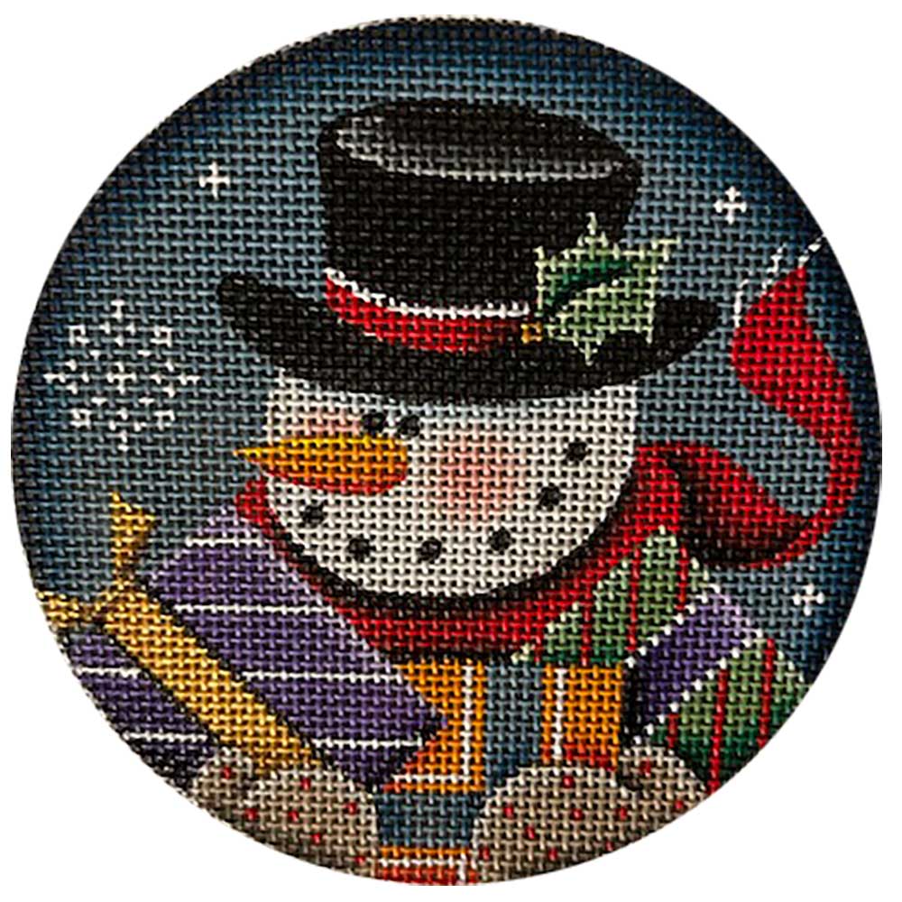 Rebecca Wood Designs Snowman Gifts Needlepoint Canvas
