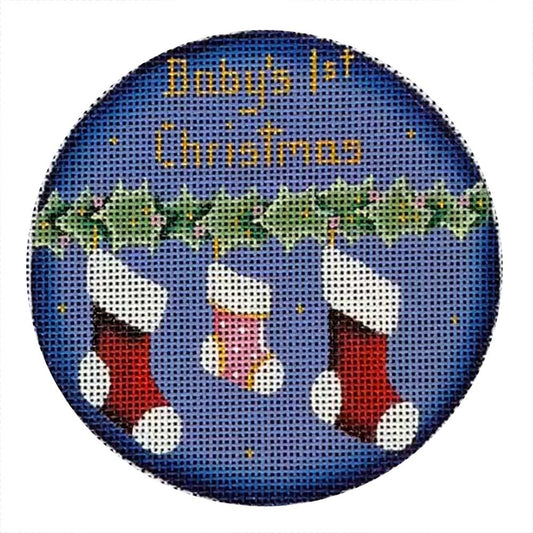 Rebecca Wood Designs Babies First Bootie G Needlepoint Canvas