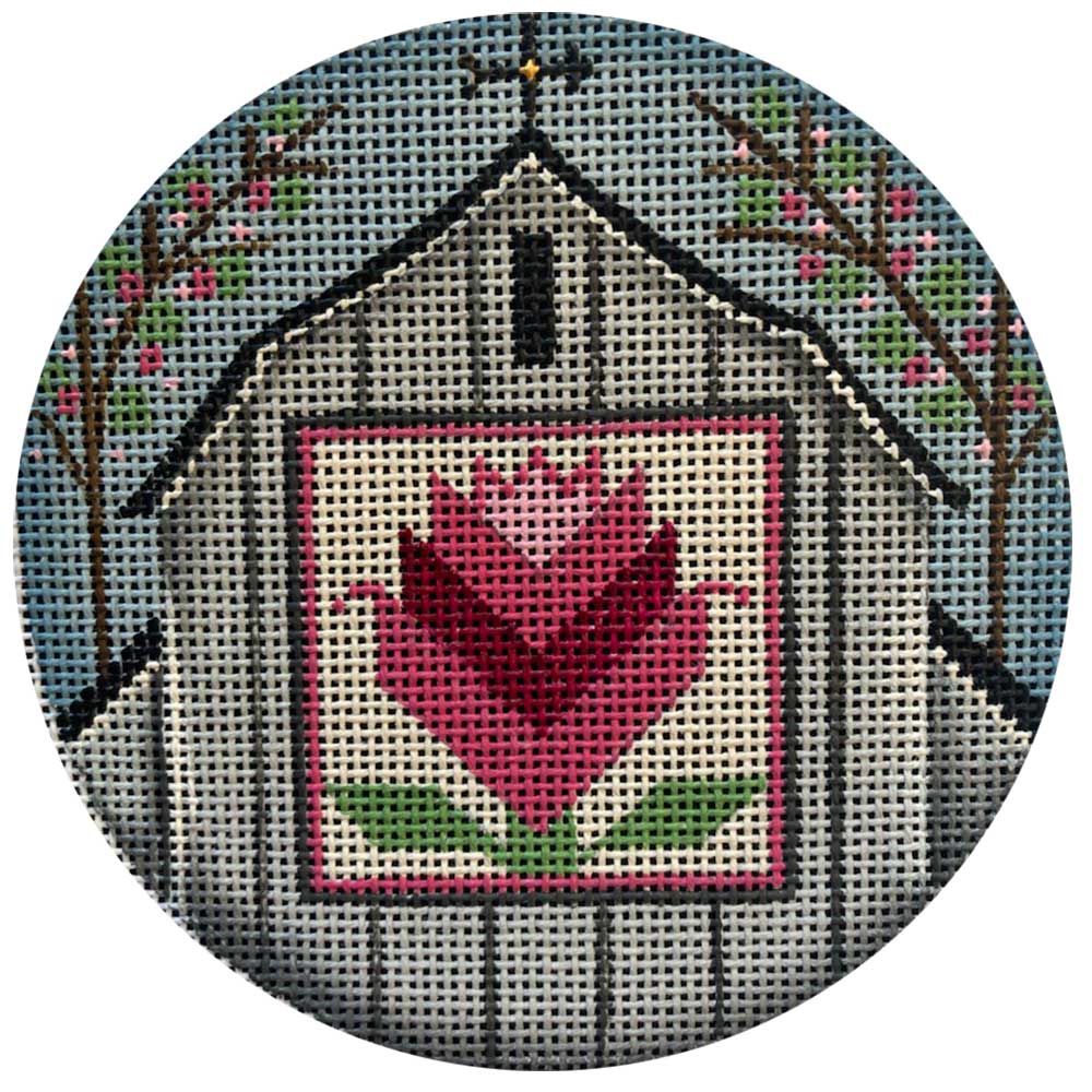 Rebecca Wood Designs Spring Barn Needlepoint Canvas