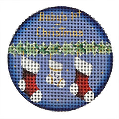 Rebecca Wood Designs Babies First Bootie B Needlepoint Canvas