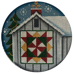 Rebecca Wood Designs Christmas Barn Needlepoint Canvas