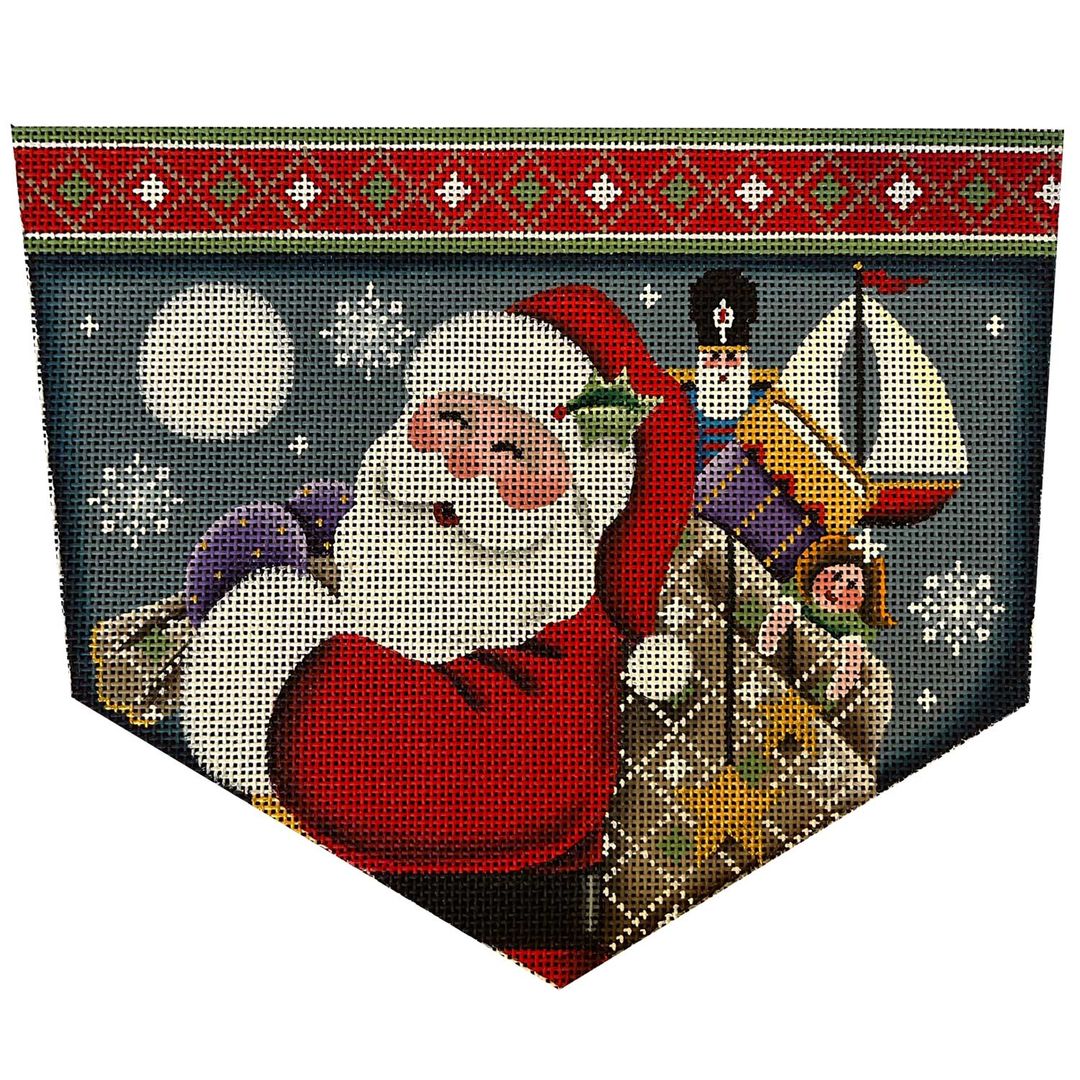 Rebecca Wood Designs Santas Bag Needlepoint Canvas - 18M