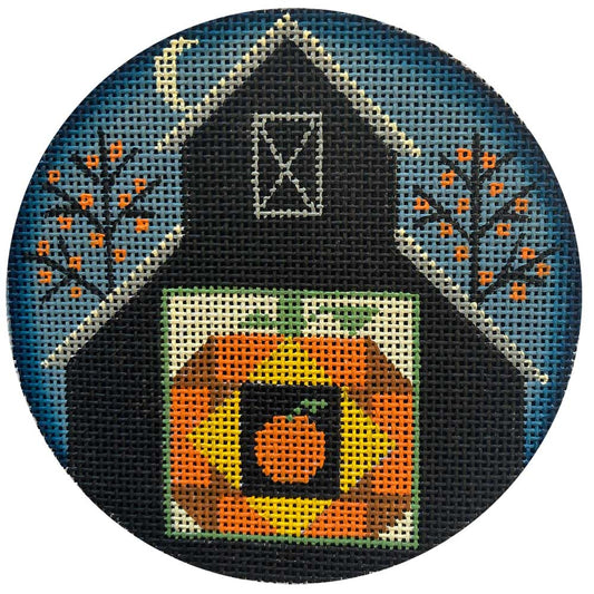 Rebecca Wood Designs Halloween Barn Needlepoint Canvas
