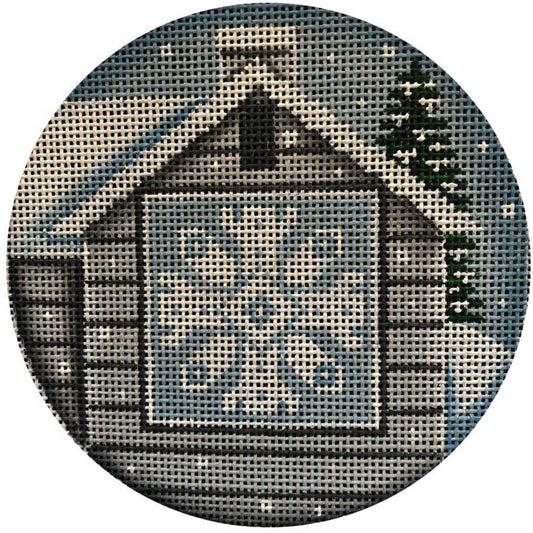 Rebecca Wood Designs Winter Barn Needlepoint Canvas