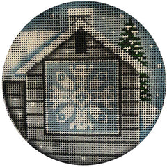 Rebecca Wood Designs Winter Barn Needlepoint Canvas