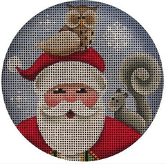 Rebecca Wood Designs Hootie Santa Needlepoint Canvas