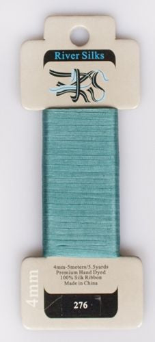 River Silks Ribbon 4mm - 276 Teal Slate