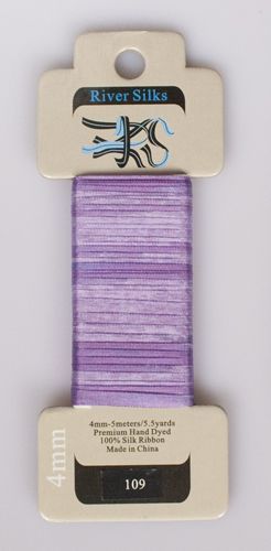 River Silks Ribbon 4mm - 109 Overdyed Viola