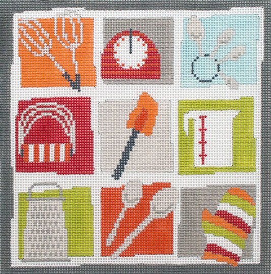 Pippin Studio 9 Kitchen Tools Needlepoint Canvas