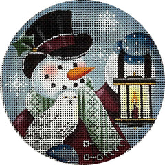 Rebecca Wood Designs Owl Snowman Needlepoint Canvas