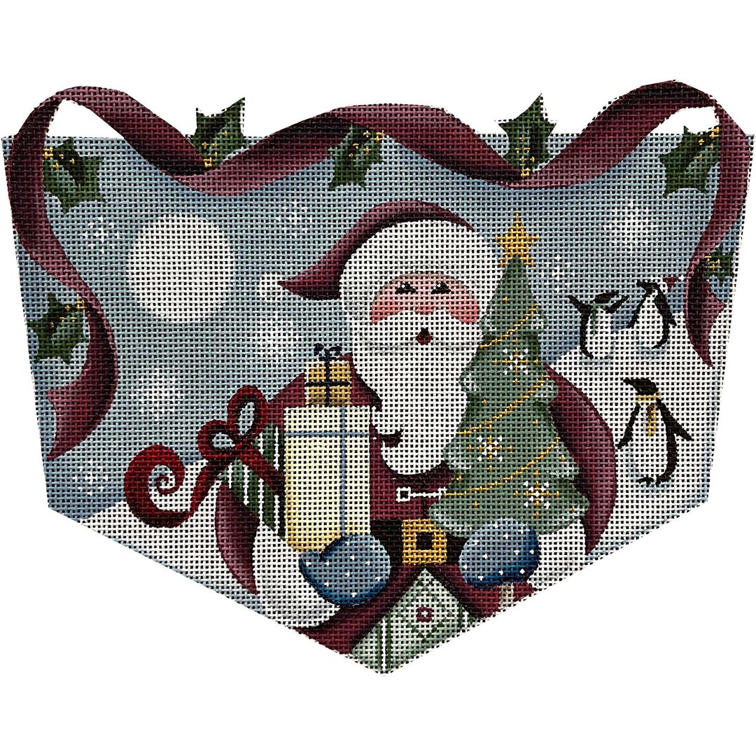 Rebecca Wood Designs Bright Sky Santa Needlepoint Canvas - 18M