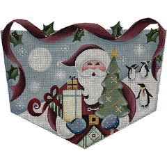 Rebecca Wood Designs Bright Sky Santa Needlepoint Canvas - 18M