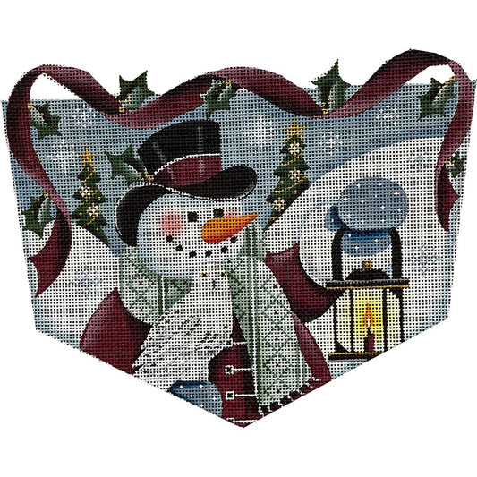 Rebecca Wood Designs Bright Sky Snowman Needlepoint Canvas - 13M