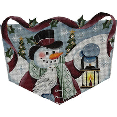 Rebecca Wood Designs Bright Sky Snowman Needlepoint Canvas - 18M