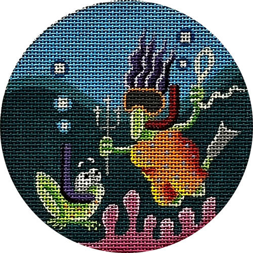 Rebecca Wood Designs Halloween Snorkeling Needlepoint Canvas