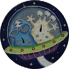 Rebecca Wood Designs Horrified Aliens Needlepoint Canvas