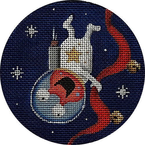 Rebecca Wood Designs Red Alien Needlepoint Canvas