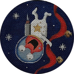 Rebecca Wood Designs Red Alien Needlepoint Canvas