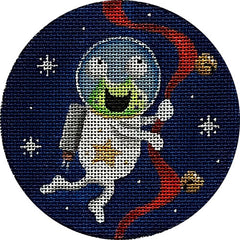 Rebecca Wood Designs Green Alien Needlepoint Canvas