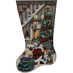 Rebecca Wood Designs Its Santa Boy Stocking Needlepoint Canvas - 13M