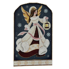Rebecca Wood Designs Winter Angel with Lantern Needlepoint Canvas
