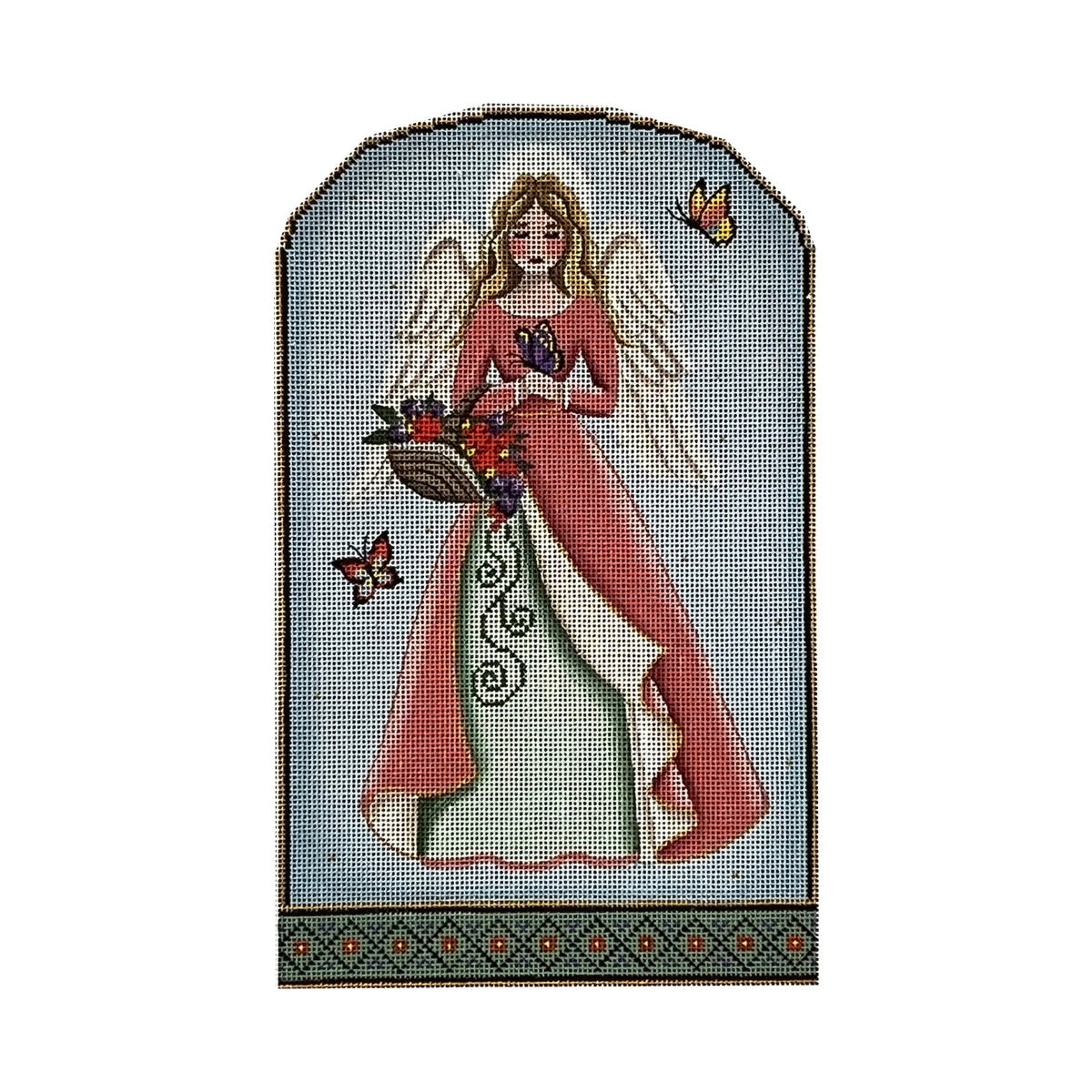 Rebecca Wood Designs Spring Angel with Butterfly Needlepoint Canvas