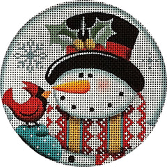 Rebecca Wood Designs Night Snowman Needlepoint Canvas