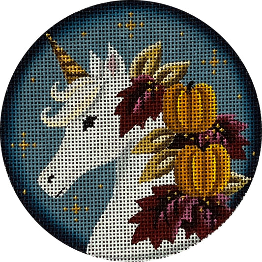 Rebecca Wood Designs Autumn Unicorn Needlepoint Canvas