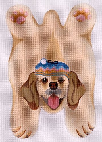 A Dragon's Tale Lab Puppy Bean Bag Needlepoint Canvas