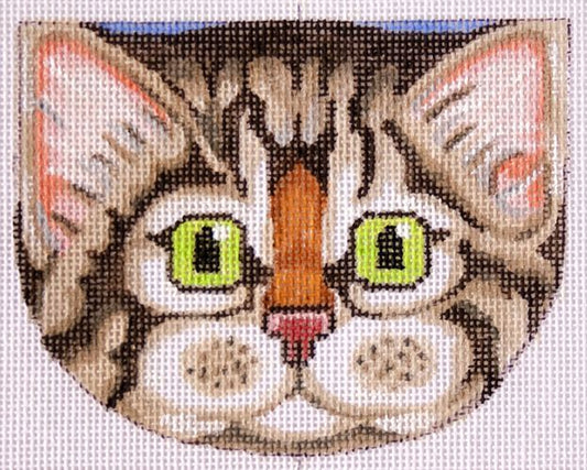 A Dragon's Tale Tabby Cat Purse Needlepoint Canvas