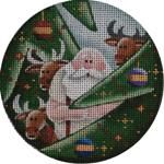 Rebecca Wood Designs Shivering Santa 4 rnd 18m Needlepoint Canvas