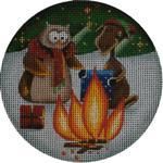 Rebecca Wood Designs Evening Fire 4 rnd 18m Needlepoint Canvas